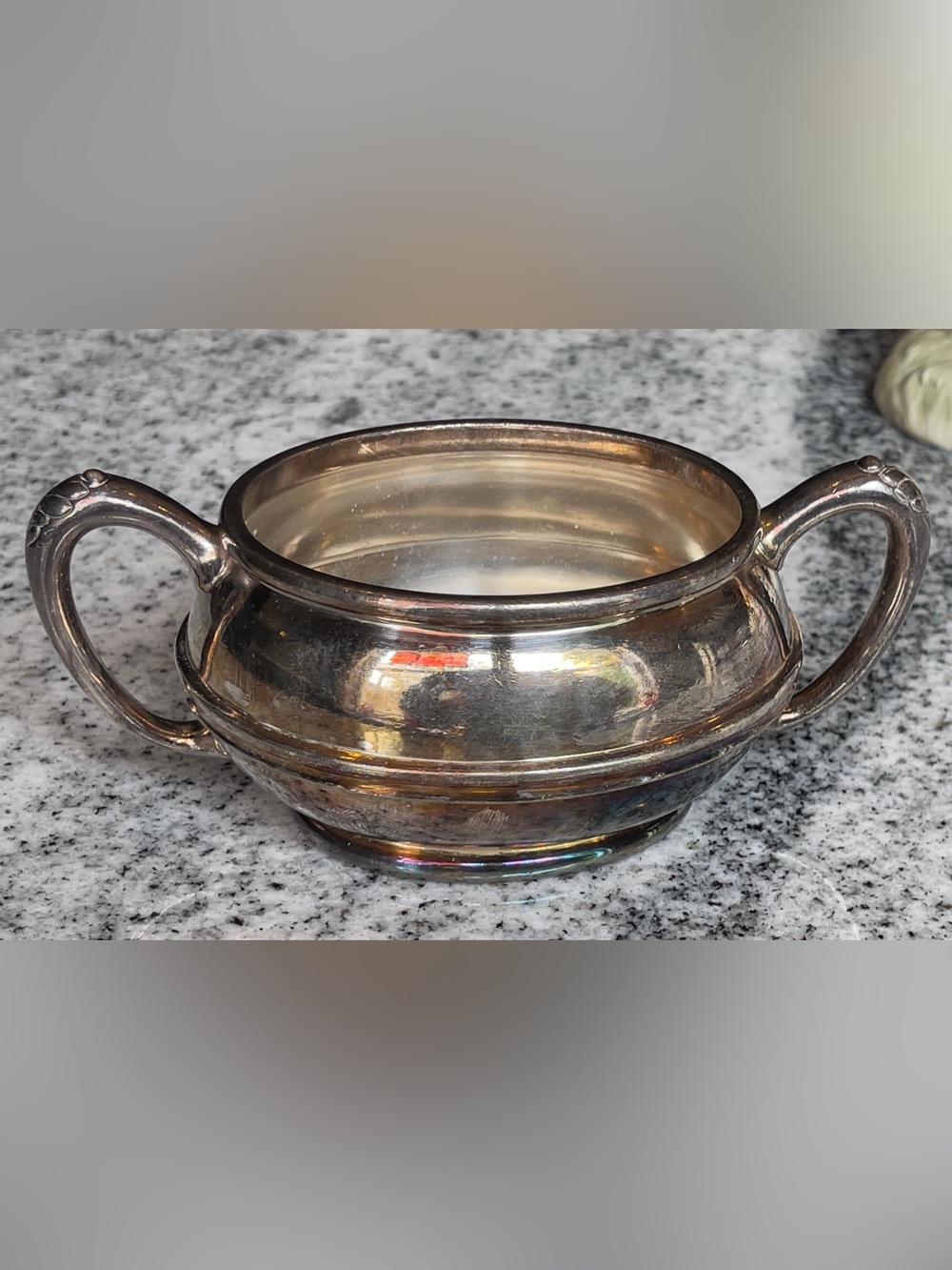 Antique Rogers Bros Silver Soldered Sugar Bowl SX0536 Good Cond. No Lid